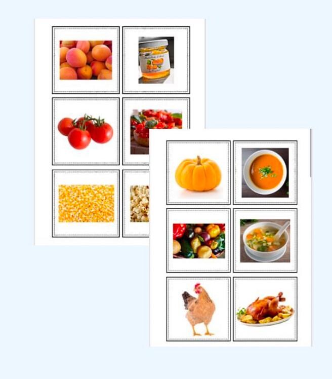 "Prima e dopo: associa gli alimenti"