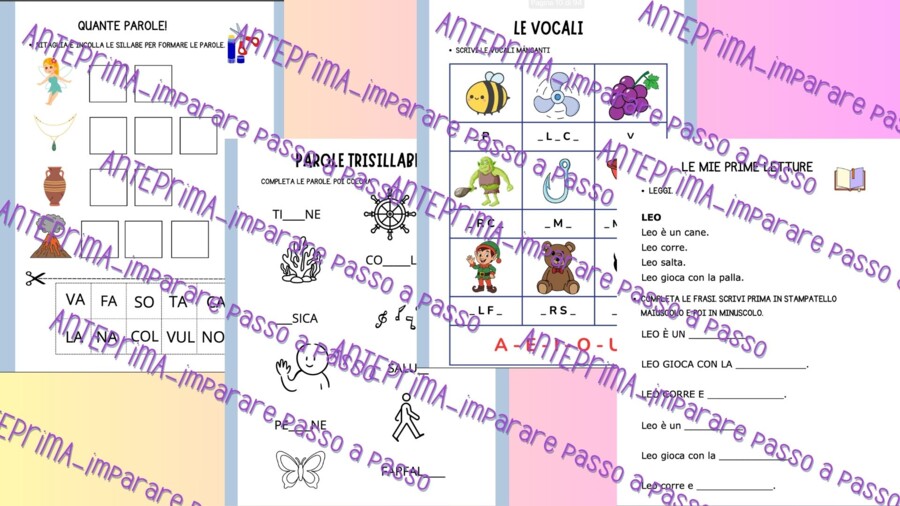 Dalle Vocali alle Prime Letture: Percorso Completo di Letto-Scrittura per la Classe Prima