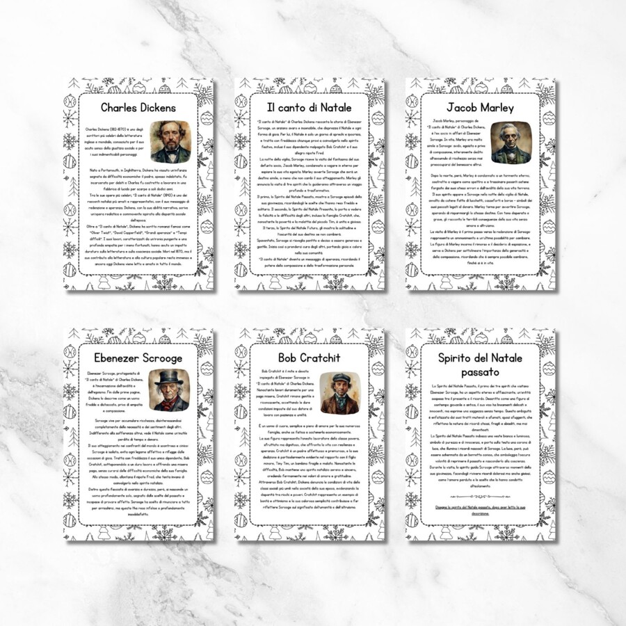 Schede didattiche “Canto di Natale” – 15 pagine per classe terza, quarta e quinta