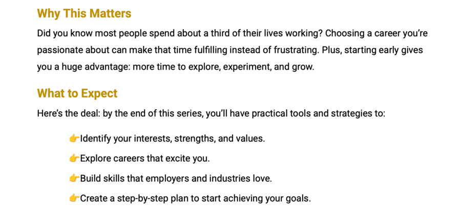 FUTURE READY TEEN - Your Career Exploration Mini-Guide