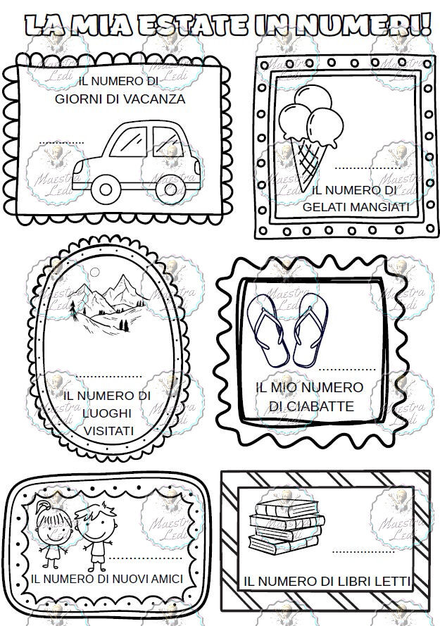 BACK TO SCHOOL: LA MIA ESTATE IN NUMERI