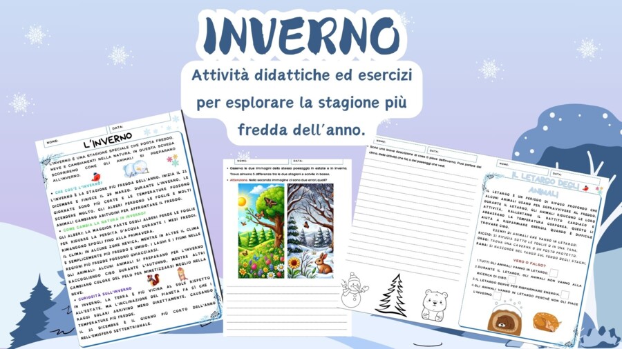 Inverno: attività ed esercizi per ripartire a gennaio