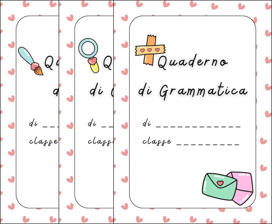 Copertine per quaderni PRECOMPILATE con tutte le materie principali