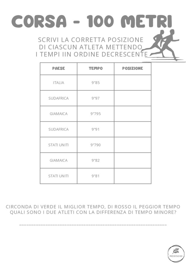 Accoglienza a tema Olimpiadi - Matematica