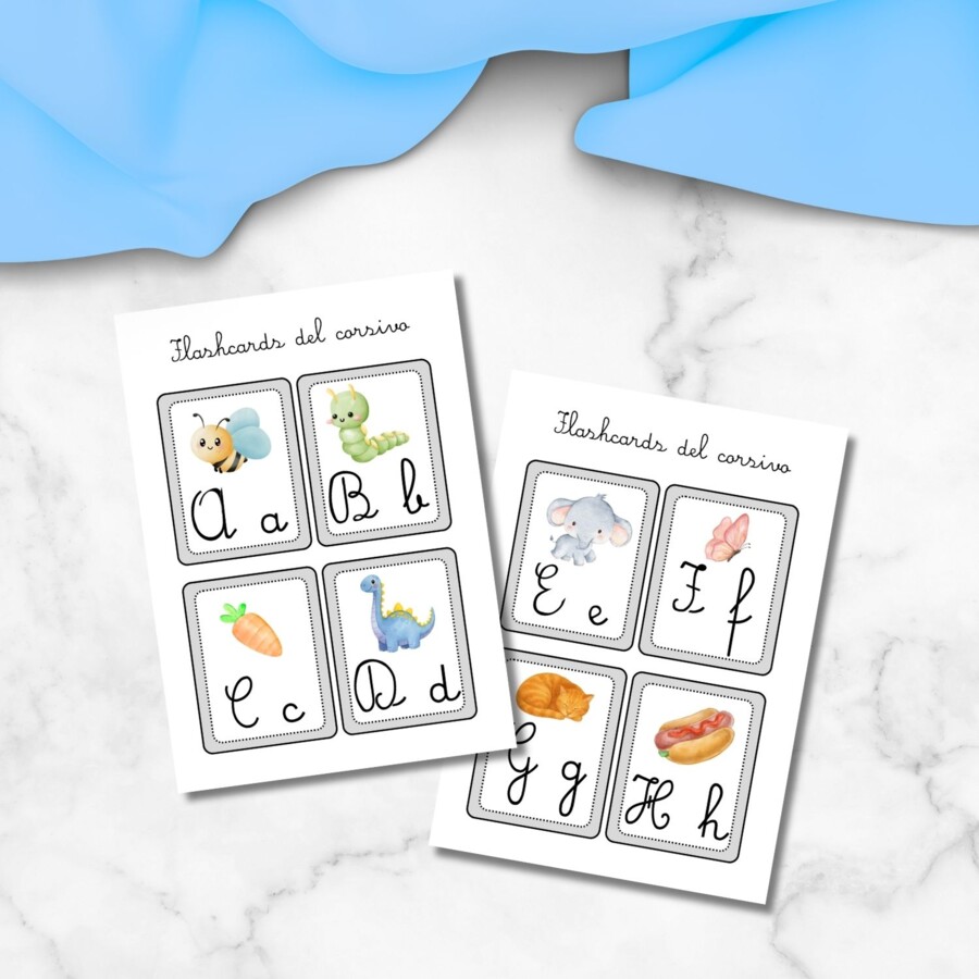 Flashcards sul corsivo