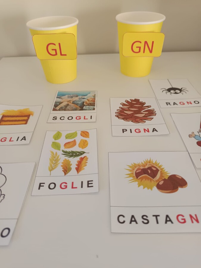 FLASHCARDS DIGRAMMI GN E GL