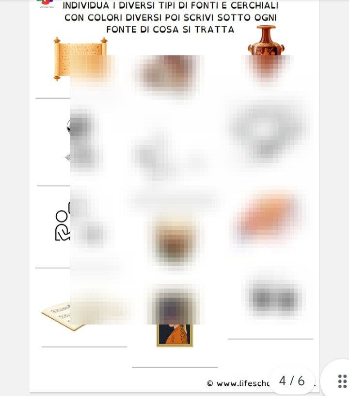 Fonti Storiche + schede + mappa