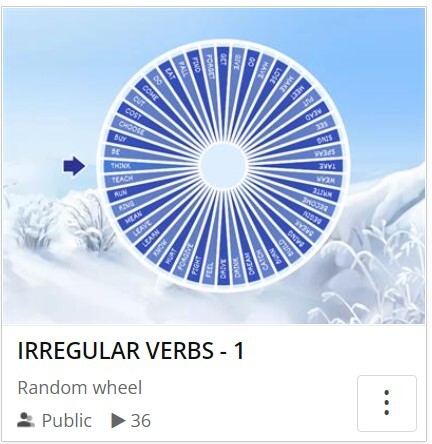 IRREGULAR VERBS - RANDOM WHEEL