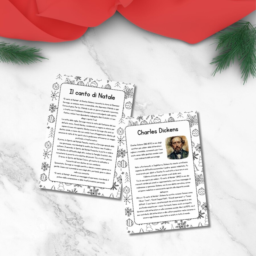 Schede didattiche “Canto di Natale” – 15 pagine per classe terza, quarta e quinta