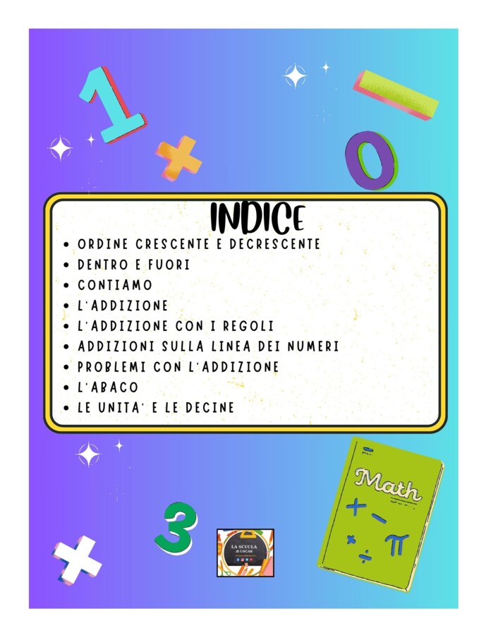 Quaderno operativo di Matematica con kit di 20 schede in b/n - Classe Prima - 2° Parte: i Numeri fino al 19, insiemi, prime operazioni e problemi.