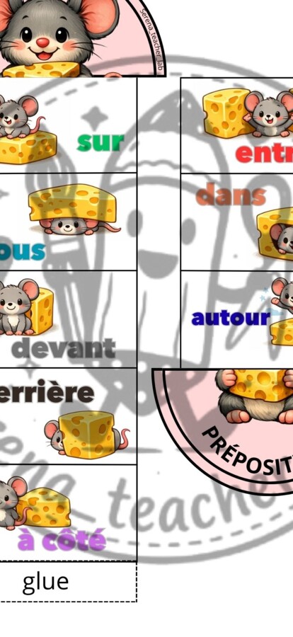 Preposizioni in francese– Lapbook a fisarmonica
