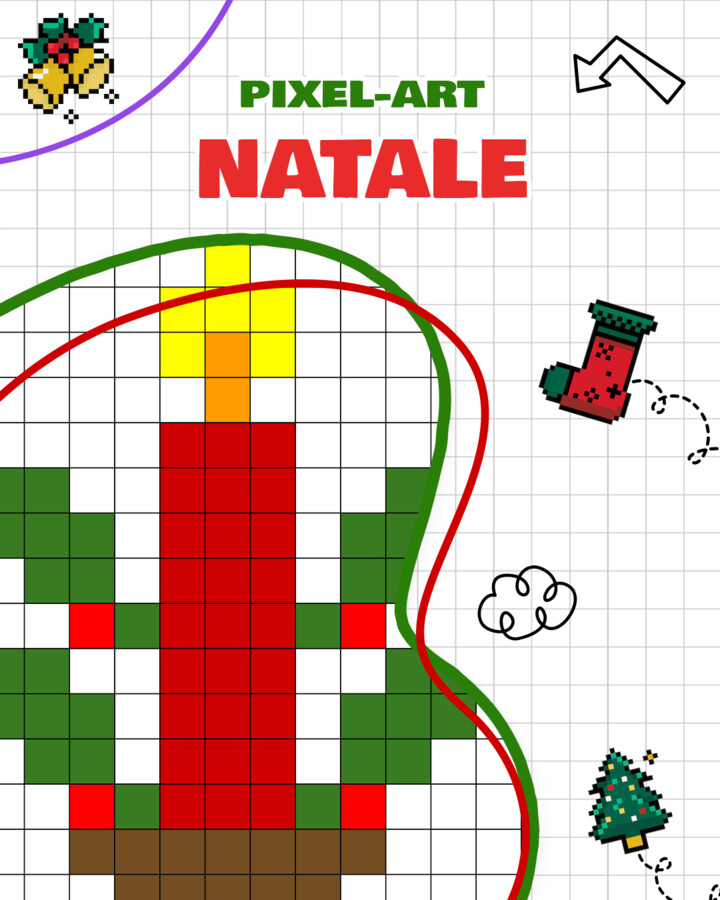 Pixel-Art - Il Natale (30 schede!)