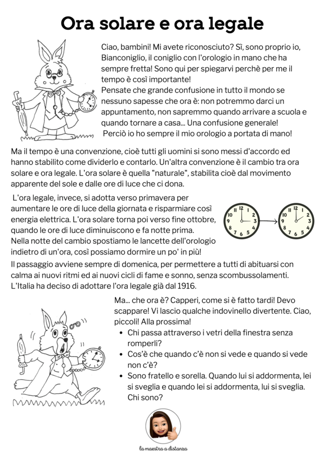 ORA SOLARE E ORA LEGALE