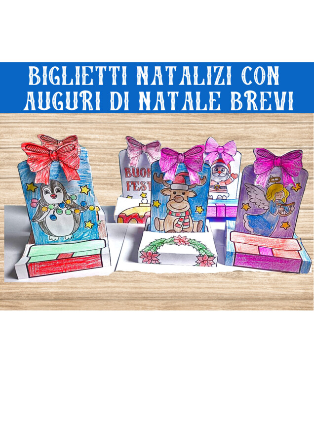 🎄 Biglietti Pop-up di Natale up con le frase