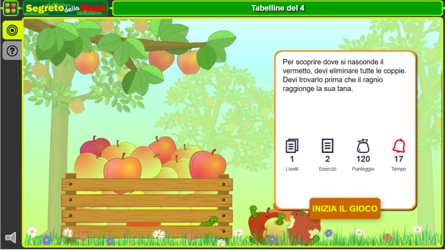 "Trova il vermetto"- Gioco interattivo on-lain, sulle tabelline del 4.