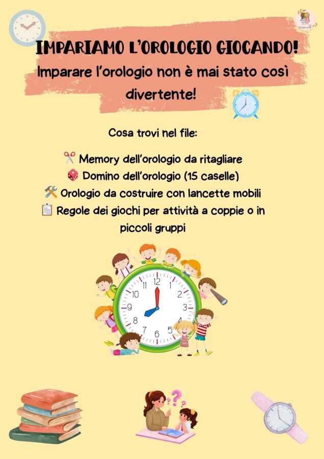 🕒 IMPARIAMO L’OROLOGIO GIOCANDO!