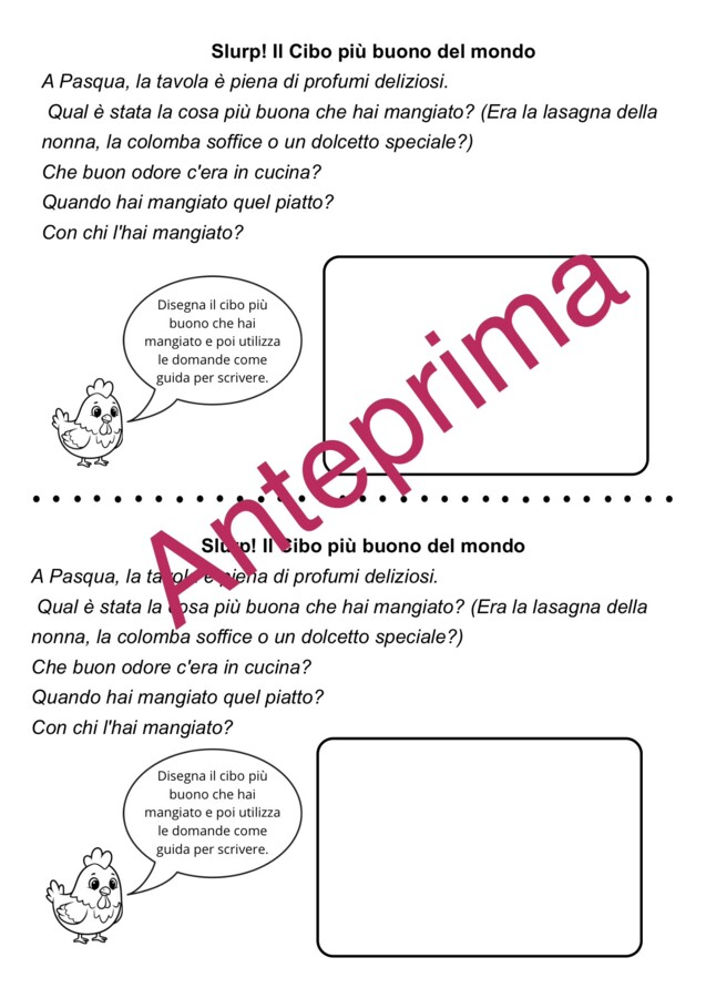 La mia Pasqua incredibile: guida alla scrittura