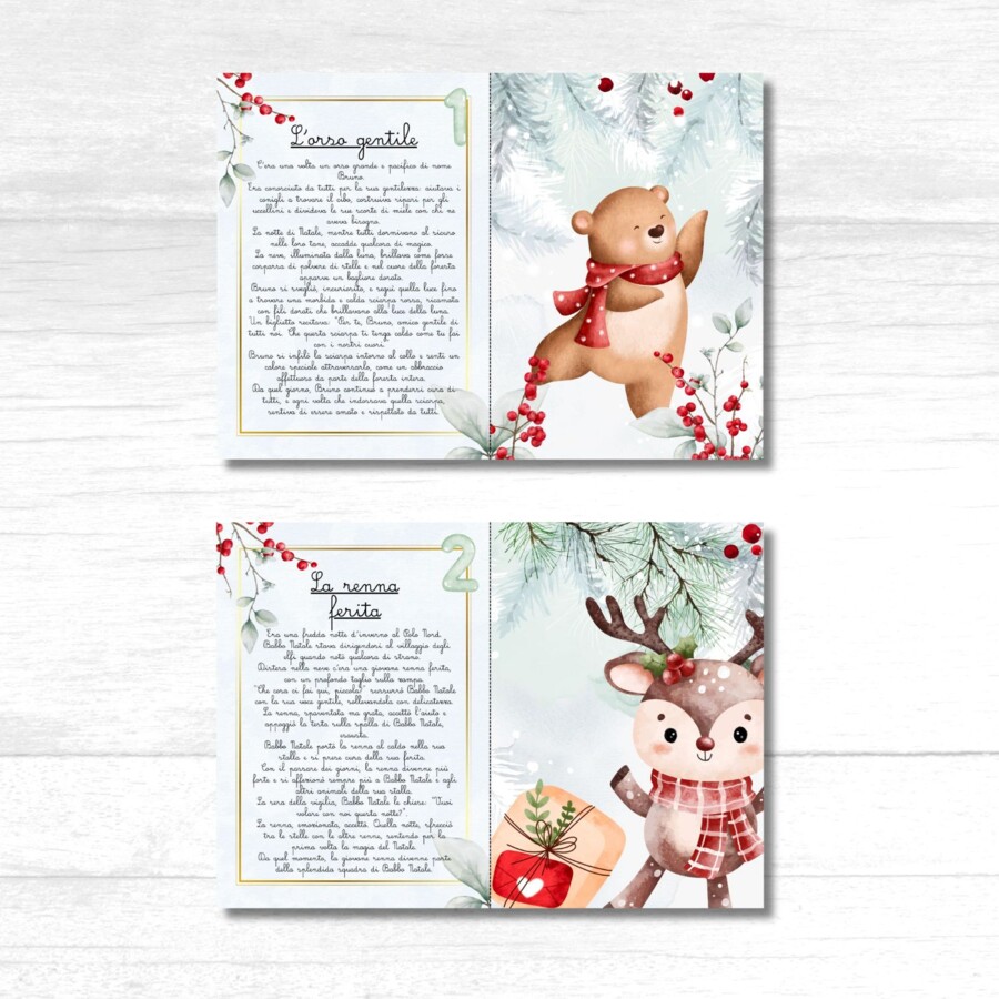 24 storie di Natale da stampare - Calendario dell'avvento in corsivo