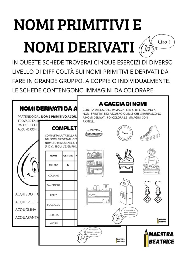 NOMI PRIMITIVI E NOMI DERIVATI