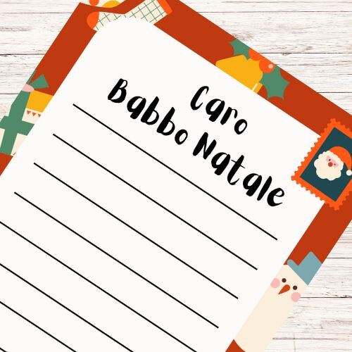 Lettera per Babbo Natale da completare (in 10 modelli)