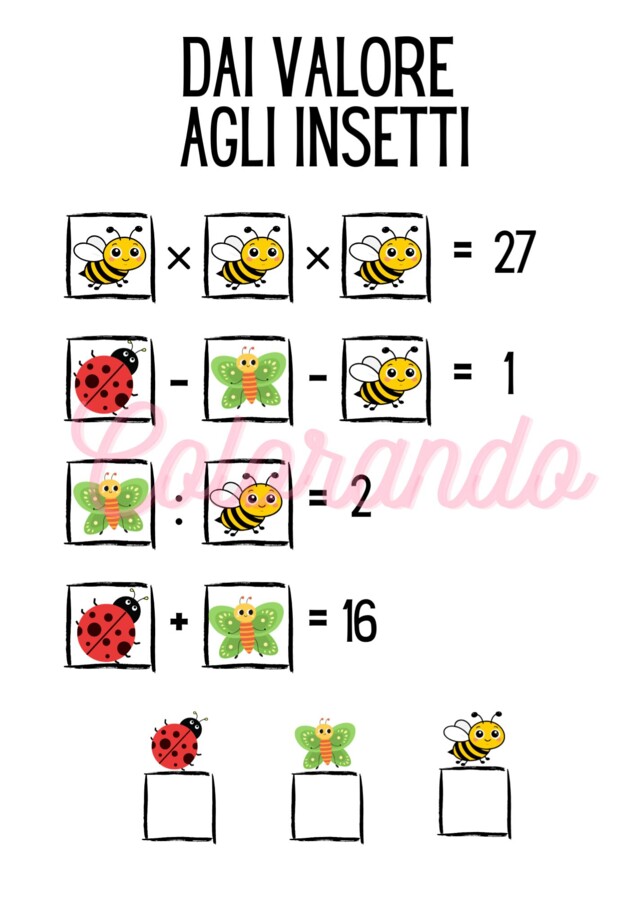 Problemi Logici di Matematica – Terza Elementare