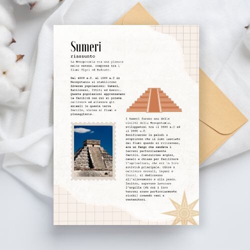 Riassunto Sumeri PDF - quarta elementare