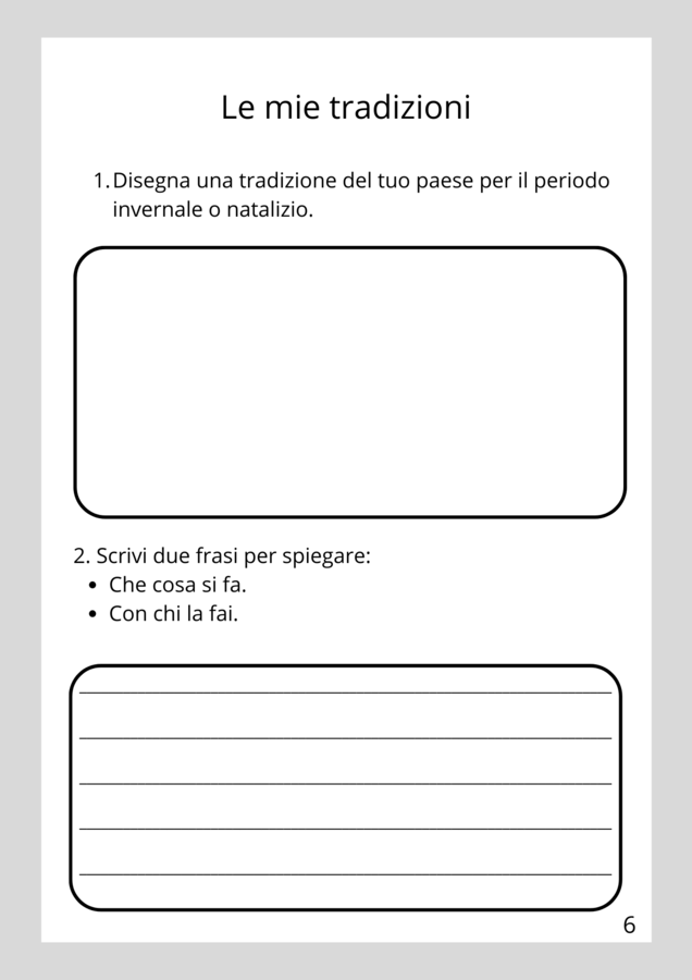 Compiti per le vacanze di Natale.