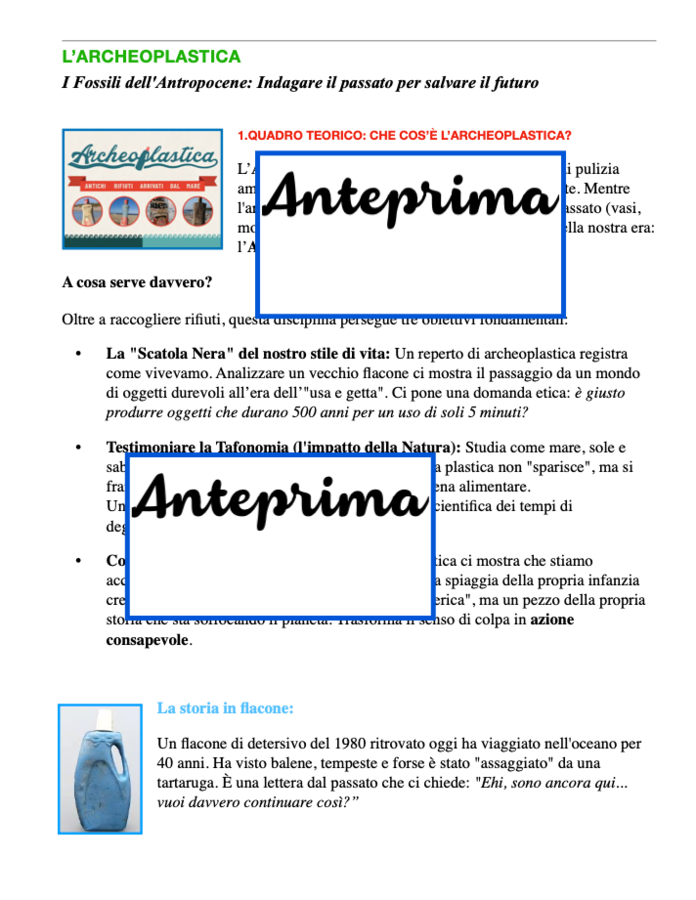 Archeoplastica per bambini: attività e laboratorio sulla plastica e l’ambiente