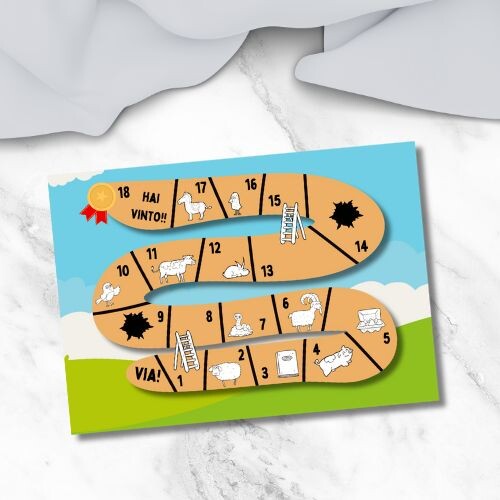 Gioco da stampare con gli animali della fattoria
