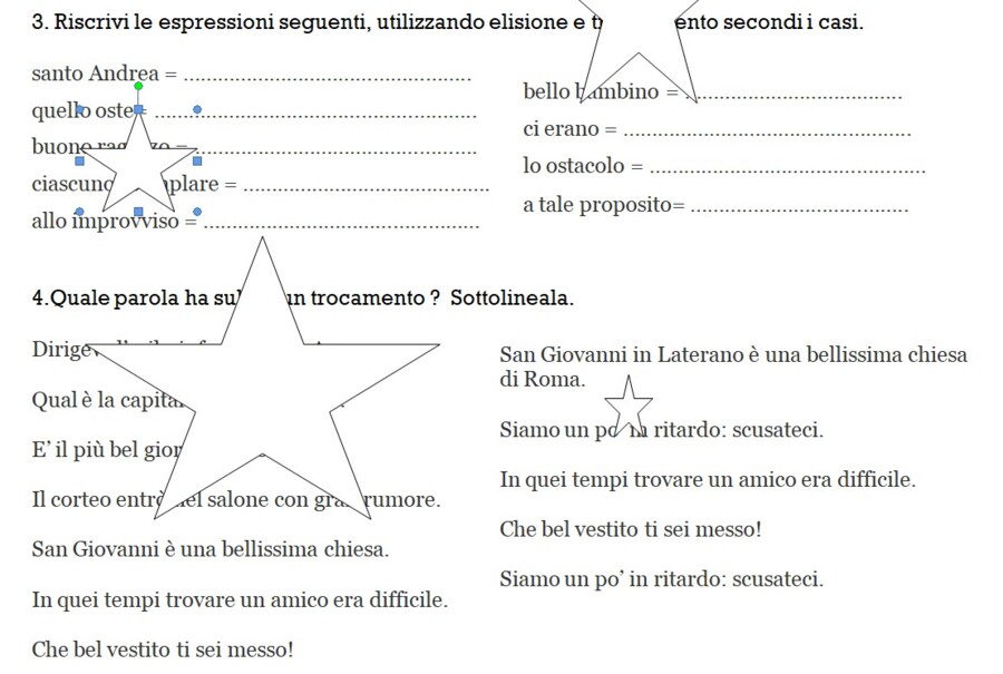 ELISIONE E TRONCAMENTO - ESERCIZI