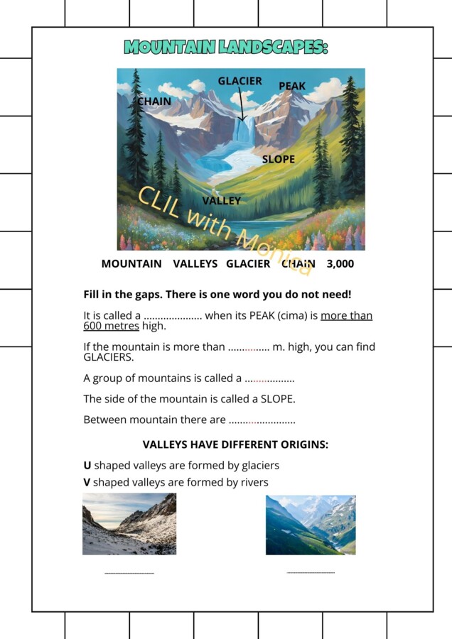 CLIL Geografia classe 3: i paesaggi - CLIL Geography Year 3: landscapes