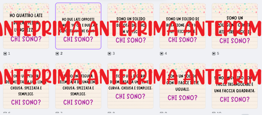 Flashcards di geometria: indovina chi sono