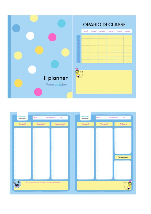Planner da cattedra di Maestrainbluejeans