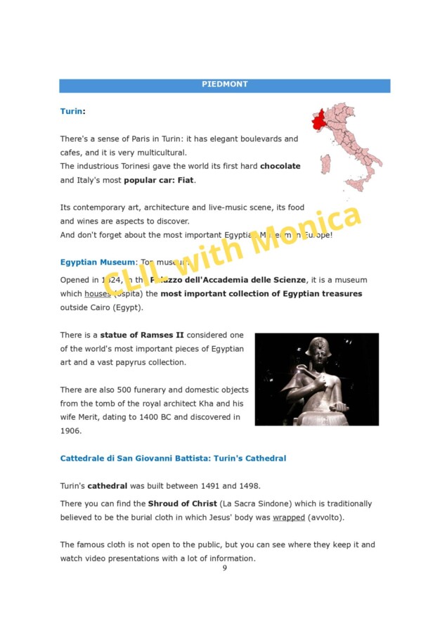 CLIL Geo classe 5^: Italy and its Regions