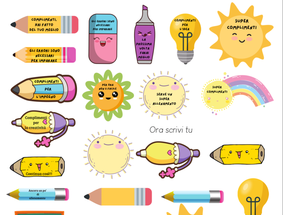 Stickers "valutazioni" per quaderni
