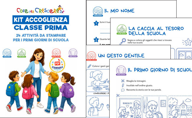 Kit Accoglienza Classe Prima – PDF con 24 attività da stampare