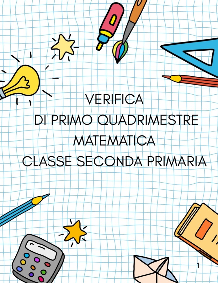 Verifica di matematica di primo quadrimestre classe seconda