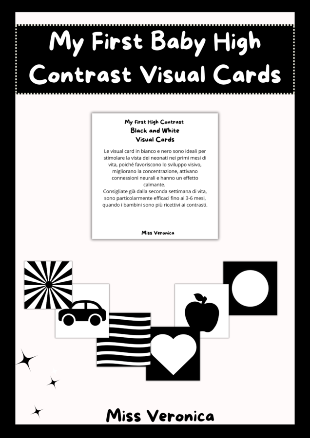Visual cards: my first baby high contrast visual cards