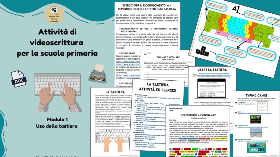 Attività di videoscrittura per la scuola primaria - Modulo 1: La tastiera
