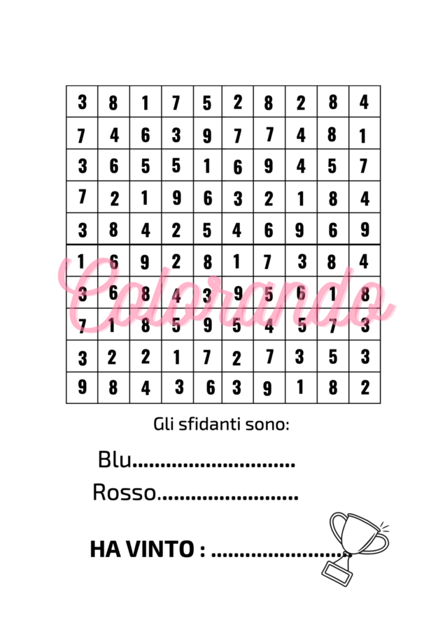 TROVA IL 10, DIVERTIRSI CON I NUMERI