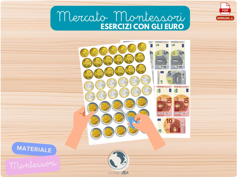 Mercato Montessori - Esercizi con gli Euro