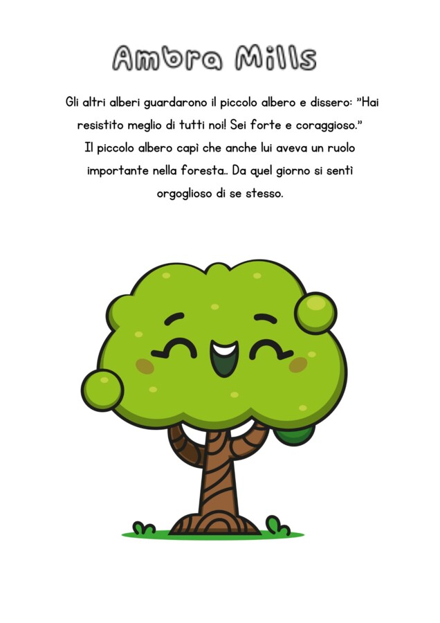 Il Piccolo Albero e la Tempesta" - Giornata internazionale degli Alberi