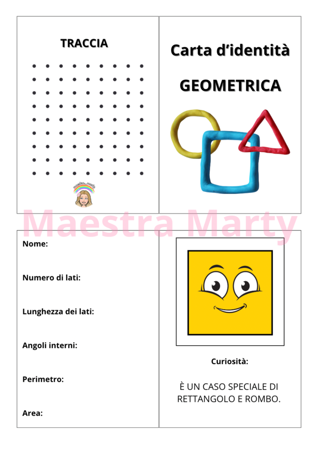 LA CARTA D'IDENTITÀ DELLE FIGURE GEOMETRICHE