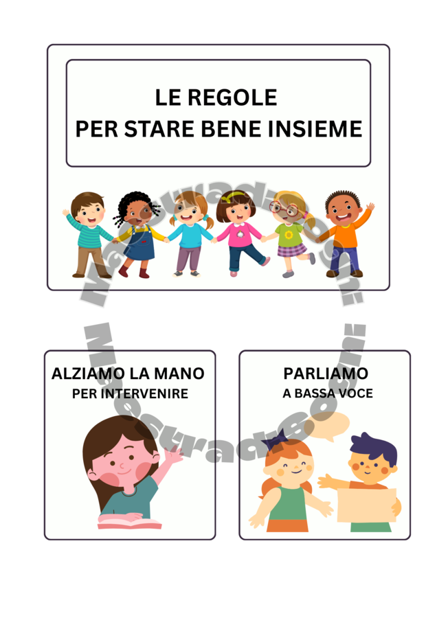 LE REGOLE PER STARE BENE INSIEME - Cartellone