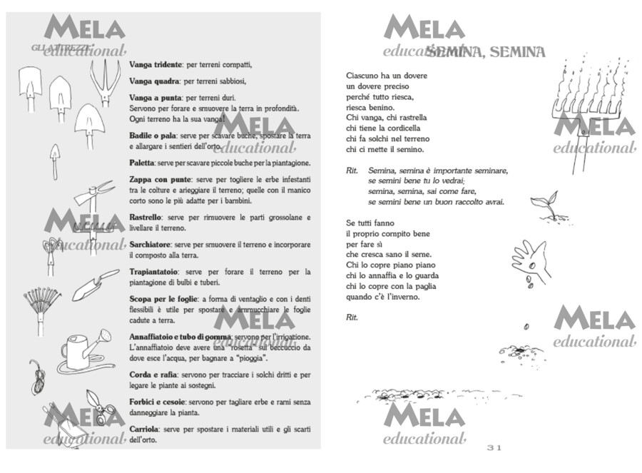 Orto didattico - libro con canzoni
