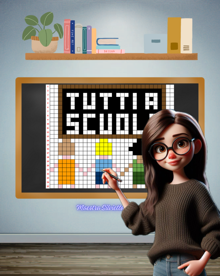 Pixel art rientro a scuola