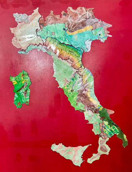 Cartina dell'Italia da costruire