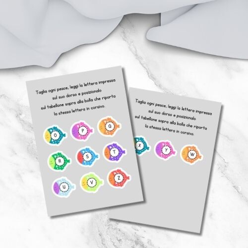 Gioco del corsivo "In fondo al mare"