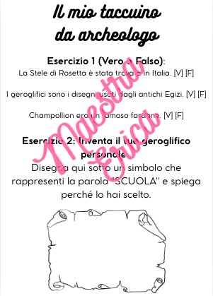 DETECTIVE DEL TEMPO: Missione Egitto –  Kit Supplenza Fast "Pronto all'Uso"