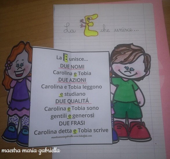 La E che unisce , scheda interattiva